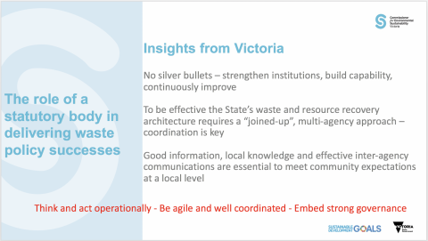a slide taken out of a presentation explaining the insights from Victoria