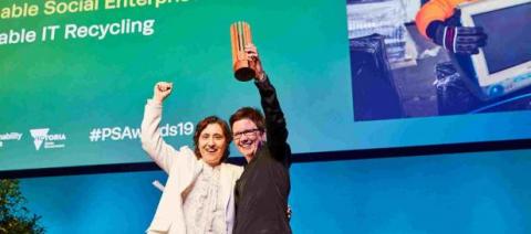 Minister and Julie Mckay Winner Premier's Recognition Award